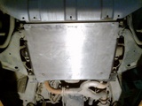 Mitsubishi Pajero: алюминиевая защита двигателя